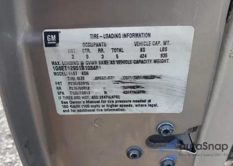 2001 Cadillac Eldorado Etc из США, поврежденный, VIN 1G6ET12951B108461